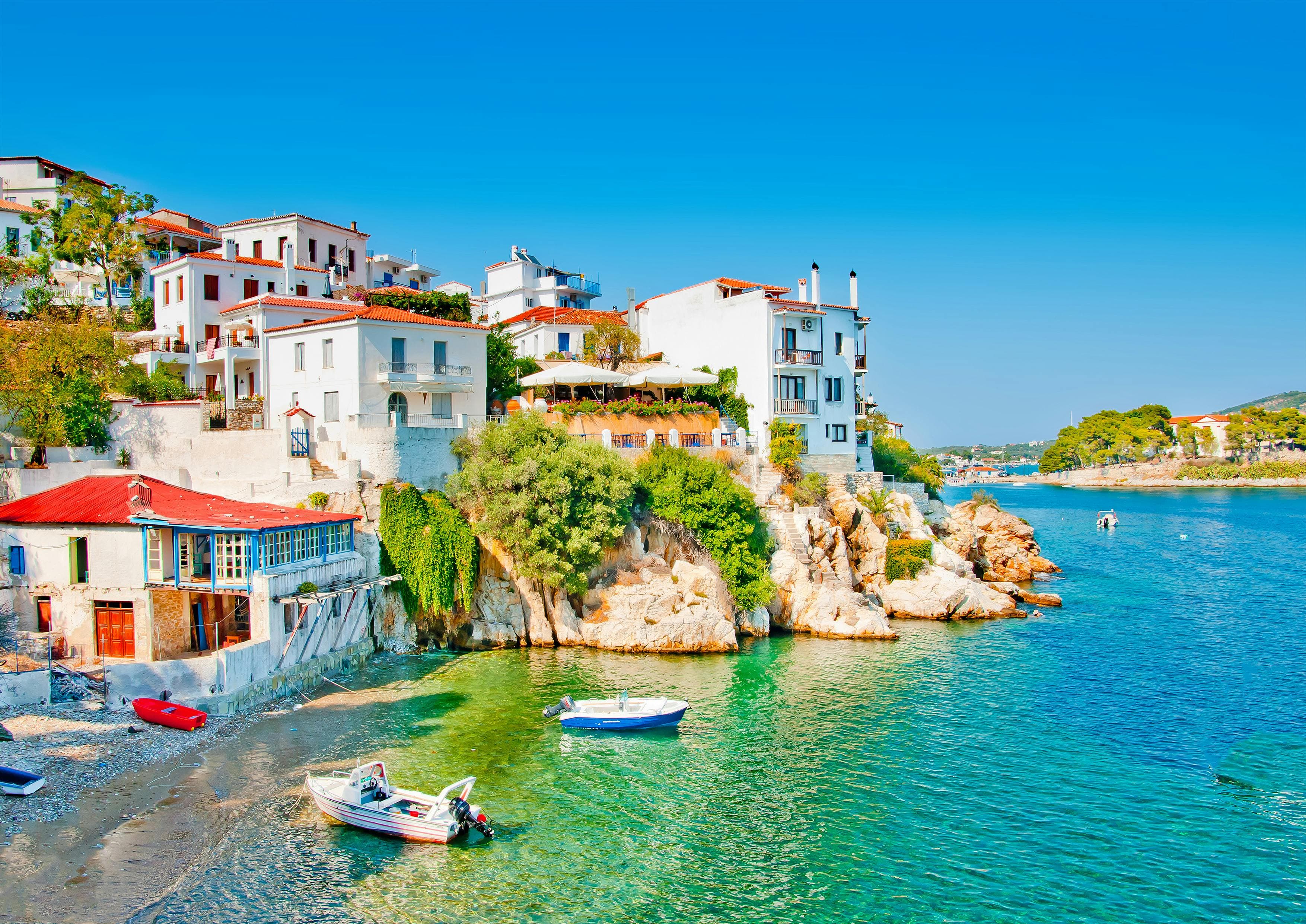 Skiathos city view