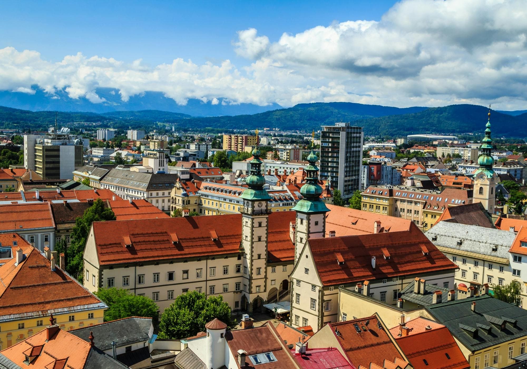 Klagenfurt city view