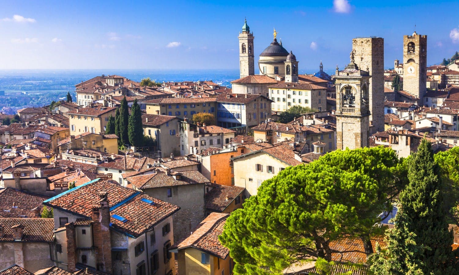 Bergamo city view